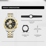 Naviforce 8042 Watch for Men- Golden Black - Image 2
