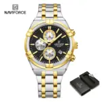 Naviforce 8042 Watch for Men- Golden Black