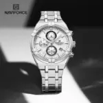 Naviforce 8042 Watch for Men- Silver