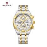 Naviforce 8042 Watch for Men- Silver Golden