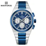 Naviforce 8048 Watch For Men - Silver Blue