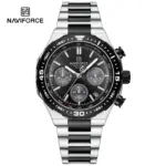 Naviforce 8049 Watch For Man - Silver Black - Image 3