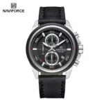 Naviforce 8075 Watch For Men- Silver Black - Image 4