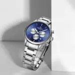 Naviforce 8076 Watch For Men-Silver Blue - Image 3