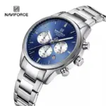 Naviforce 8076 Watch For Men-Silver Blue - Image 2