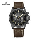 Naviforce 8077 Watch For Men - Black Brown - Image 4