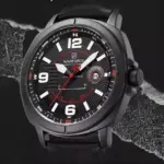 Naviforce 8078 Watch For Men-Black Red - Image 3