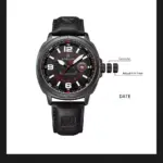 Naviforce 8078 Watch For Men-Black Red - Image 4