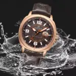 Naviforce 8078 Watch For Men-Rose Coffee - Image 3