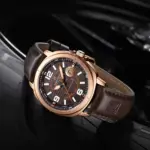 Naviforce 8078 Watch For Men-Rose Coffee - Image 2