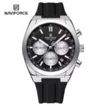 Naviforce 8080 Watch For Men - Silver Black - Image 4