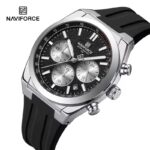 Naviforce 8080 Watch For Men - Silver Black
