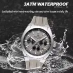 Naviforce 8080 Watch For Men - Silver Gray - Image 4