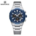 Naviforce 8081 watch for men-Silver Blue