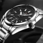 Naviforce 9038 Watch For Men - Silver Black - Image 3