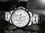 Naviforce 9089 Watch For Men - Silver - Image 2