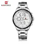 Naviforce 9089 Watch For Men - Silver - Image 3