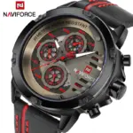 NAVIFORCE 9110 Military Watches for Men - Red and Black - Image 2