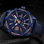 Naviforce 9117 Leather Belt Watch For Men-Blue - Image 2