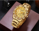 Naviforce 9117 CH Watch For Men- Golden - Image 2