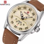 Naviforce 9124 Watch For Men - Silver Brown - Image 3