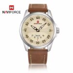 Naviforce 9124 Watch For Men - Silver Brown - Image 2