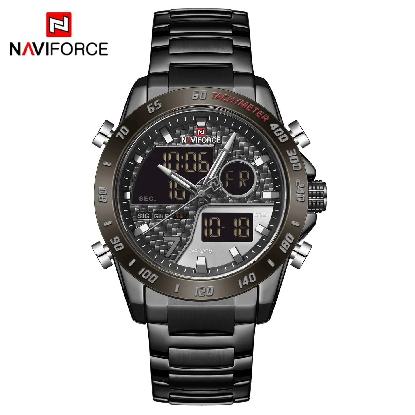 Naviforce-9171-CH-Black.webp Naviforce 9171 Watch For Men-Black - Image 1