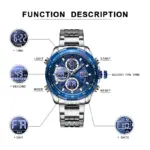 Naviforce 9197 CH Watch For Watch–Blue - Image 4