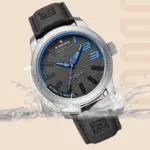 Naviforce 9202L Men's Leather Watch - Black Blue - Image 3