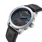 Naviforce 9202L Men's Leather Watch - Black Blue - Image 2