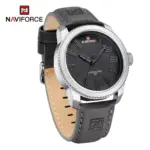 Naviforce 9202L Men's Leather Watch - Green Ash