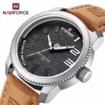 Naviforce 9202L Men's Leather Watch - Brown Light - Image 2