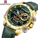Naviforce 9208 Watch For Men- Golden Green - Image 2