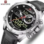 Naviforce 9208 Watch For Men-Silver Black - Image 2