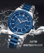 Naviforce 9212 Watch For Men-Silver Blue - Image 2