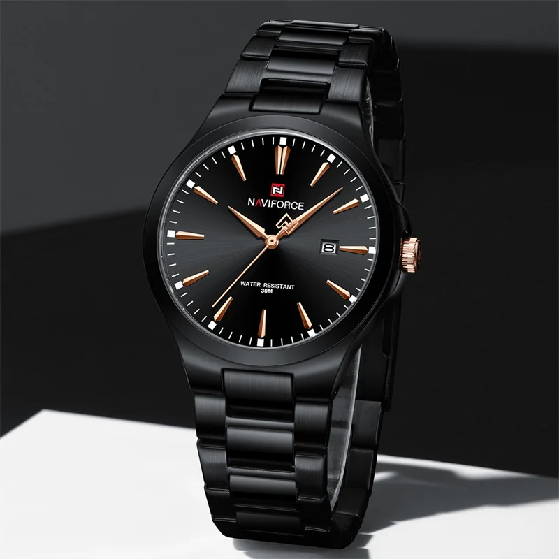 Naviforce-9214-CH-Black.webp Naviforce 9214 Watch For Men - Full Black - Image 1