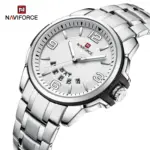 Naviforce 9215 Watch  For Men - Silver