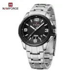 Naviforce 9215 Watch  For Men - Silver Black - Image 2