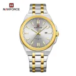 Naviforce 9226 Watch For Men - Silver Gold