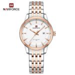 Naviforce 9228 Watch For Women - Silver Rose White