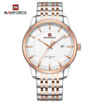 Naviforce 9228 Watch For Men - Silver Rose