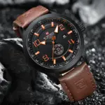 Naviforce 9229 Watch For Men-Dark Brown Choclate - Image 2