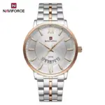 Naviforce 9238 Watch  For Men - Silver Rose