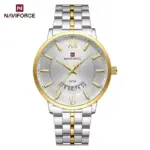 Naviforce 9238 watch for men-Silver Rose
