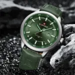 Naviforce 9248 Watch For Men - Silver Green