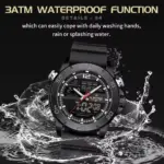 Naviforce 9253 Silicon Watch For Men-Black - Image 2