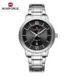 Naviforce 9254 Watch For Men - Silver Black