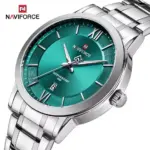Naviforce 9254 Watch For Men - Silver Green - Image 2