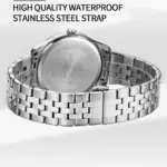 Naviforce 9255 Watch For Men - Silver Black - Image 3