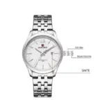 Naviforce 9255 Watch For Men - Silver - Image 2